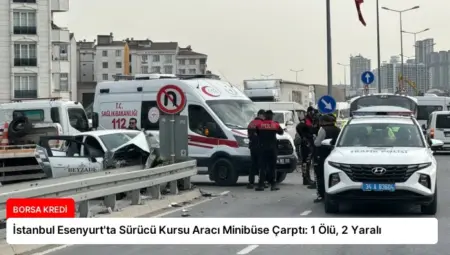 İstanbul Esenyurt’ta Sürücü Kursu Aracı Minibüse Çarptı: 1 Ölü, 2 Yaralı