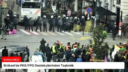 Brüksel’de PKK/YPG Destekçilerinden Taşkınlık