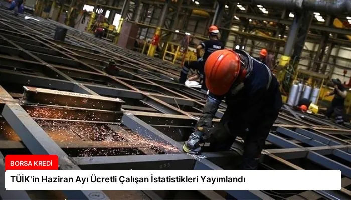 TÜİK’in Haziran Ayı Ücretli Çalışan İstatistikleri Yayımlandı