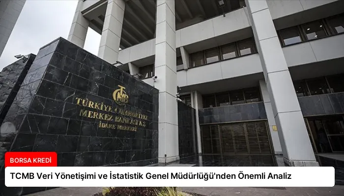 TCMB Veri Yönetişimi ve İstatistik Genel Müdürlüğü’nden Önemli Analiz