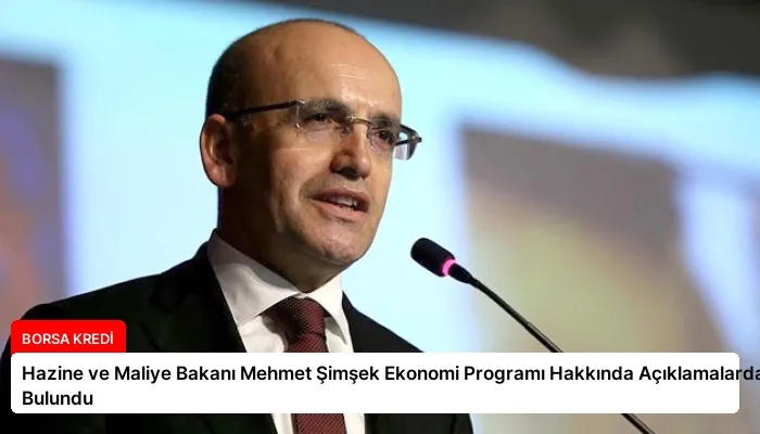 Hazine ve Maliye Bakanı Mehmet Şimşek Ekonomi Programı Hakkında Açıklamalarda Bulundu