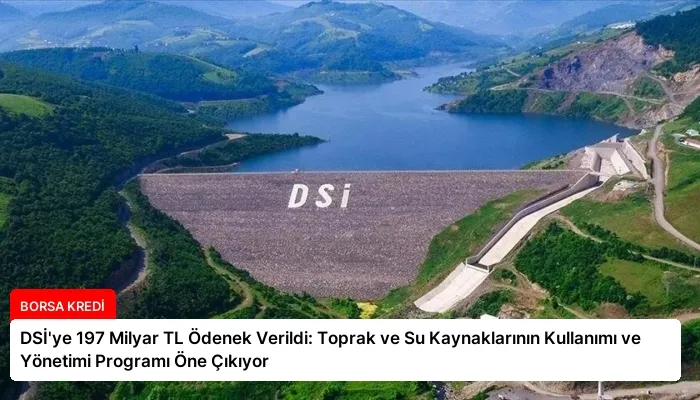 DSİ’ye 197 Milyar TL Ödenek Verildi: Toprak ve Su Kaynaklarının Kullanımı ve Yönetimi Programı Öne Çıkıyor