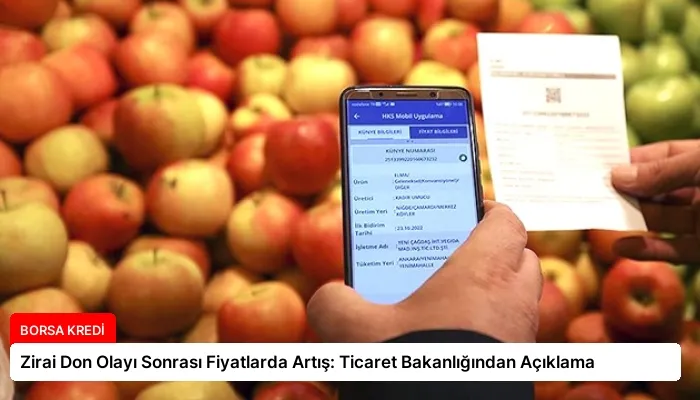Zirai Don Olayı Sonrası Fiyatlarda Artış: Ticaret Bakanlığından Açıklama
