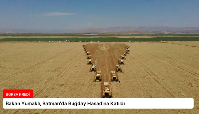Bakan Yumaklı, Batman’da Buğday Hasadına Katıldı