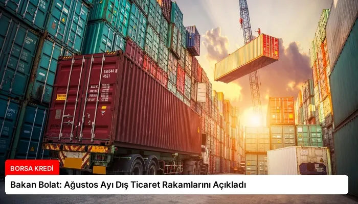 Bakan Bolat: Ağustos Ayı Dış Ticaret Rakamlarını Açıkladı