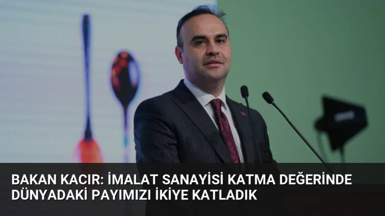 Bakan Kacır: İmalat Sanayisi Katma Değerinde Dünyadaki Payımızı İkiye Katladık
