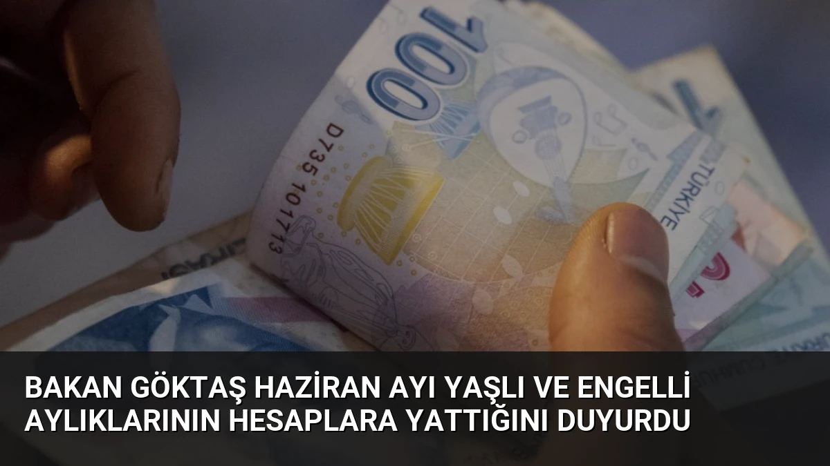 Bakan Göktaş Haziran Ayı Yaşlı ve Engelli Aylıklarının Hesaplara Yattığını Duyurdu