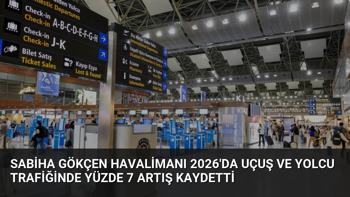 Sabiha Gökçen Havalimanı 2026’da Uçuş ve Yolcu Trafiğinde Yüzde 7 Artış Kaydetti