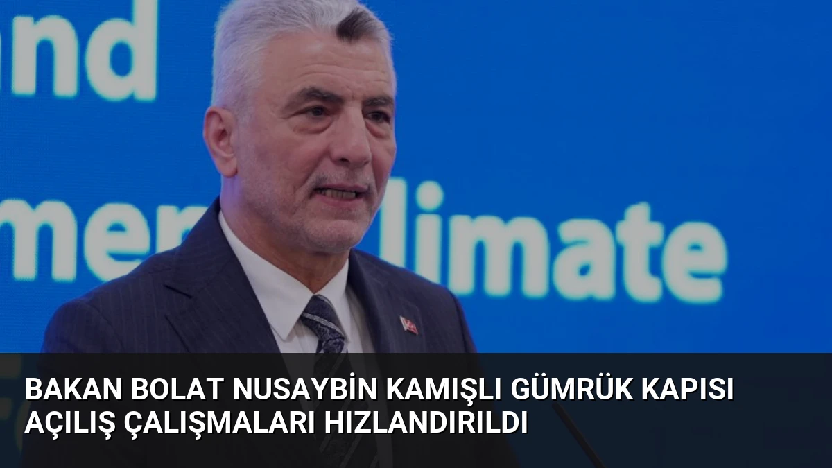 Bakan Bolat Nusaybin Kamışlı Gümrük Kapısı Açılış Çalışmaları Hızlandırıldı