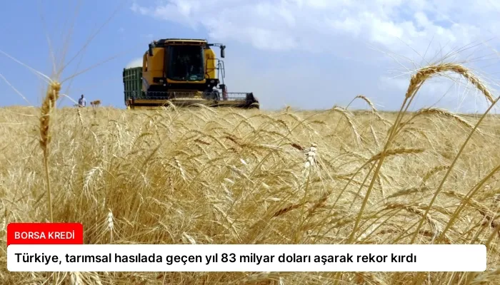 Türkiye, tarımsal hasılada geçen yıl 83 milyar doları aşarak rekor kırdı