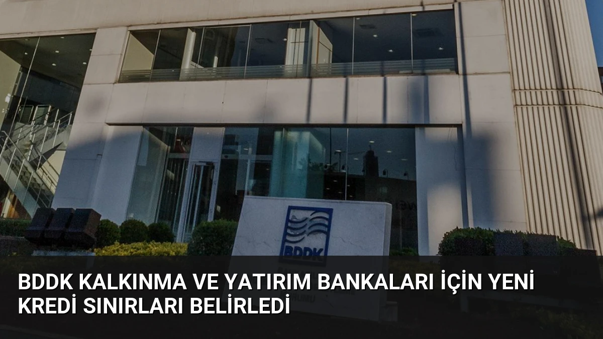BDDK Kalkınma ve Yatırım Bankaları İçin Yeni Kredi Sınırları Belirledi
