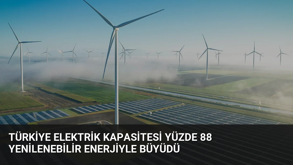 Türkiye Elektrik Kapasitesi Yüzde 88 Yenilenebilir Enerjiyle Büyüdü