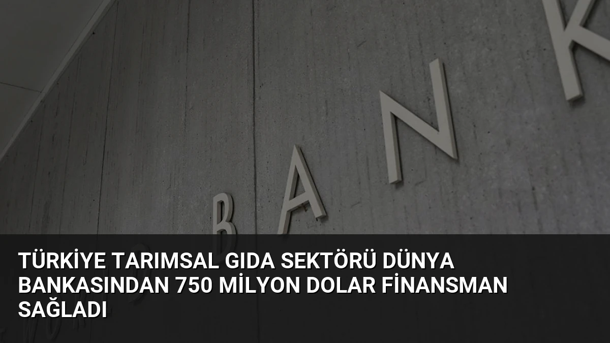 Türkiye Tarımsal Gıda Sektörü Dünya Bankasından 750 Milyon Dolar Finansman Sağladı
