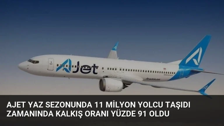 AJet Yaz Sezonunda 11 Milyon Yolcu Taşıdı Zamanında Kalkış Oranı Yüzde 91 Oldu