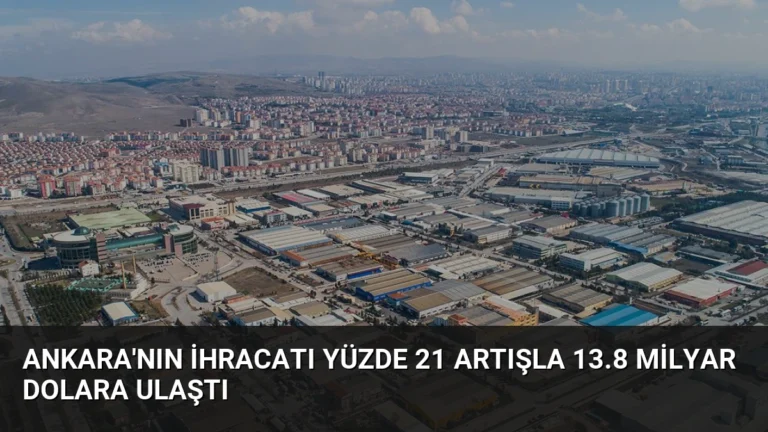 Ankara’nın İhracatı Yüzde 21 Artışla 13.8 Milyar Dolara Ulaştı